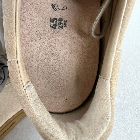 Birkenstock Bend Low Suede Sneakers Sz 45 US 12 Gum Sole Comfort Shoes Taupe Tan - Picture 12 of 12